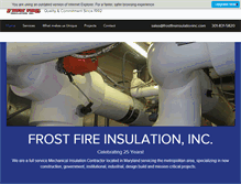 Tablet Screenshot of frostfireinsulationinc.com